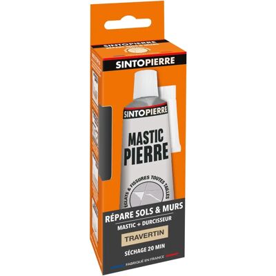 TUBE TRAVERTIN SINTOPIERRE 66ML - Kit de réparation pierre - Publicité TUBE TRAVERTIN SINTOPIERRE 66ML - Kit de réparation pierre - Publicité