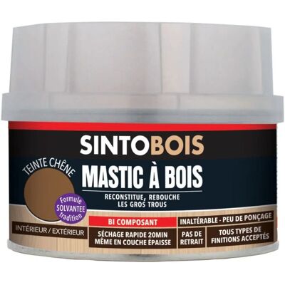 Sinto Mastic à Bois - Chêne - Flexible, Séchant Rapidement - Réparation Bois - Publicité Sinto Mastic à Bois - Chêne - Flexible, Séchant Rapidement - Réparation Bois - Publicité