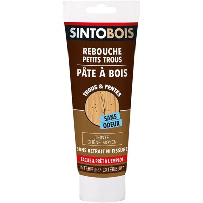Pâte à bois à base d'eau Sintobois - Chêne moyen - Réparation - Publicité Pâte à bois à base d'eau Sintobois - Chêne moyen - Réparation - Publicité