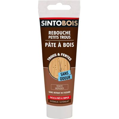 Pâte à bois cerise SINTO 80g - Réparation facile et écologique - Publicité Pâte à bois cerise SINTO 80g - Réparation facile et écologique - Publicité