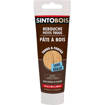 SintoBois Mastic Bois Foncé - Intérieur/Extérieur - 80g - Publicité SintoBois Mastic Bois Foncé - Intérieur/Extérieur - 80g - Publicité