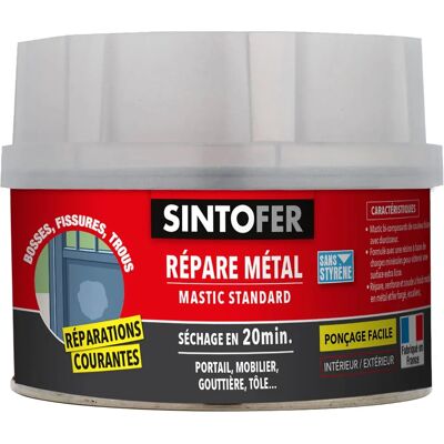 Mastic et durcisseur Sinto - 330g - Type de réparation - Publicité Mastic et durcisseur Sinto - 330g - Type de réparation - Publicité