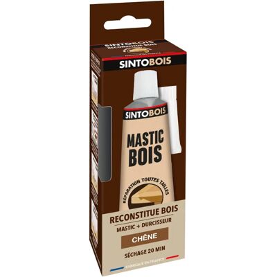 Mastic à bois Sinto avec durcisseur tube 66 ml - Réparation bois - Publicité Mastic à bois Sinto avec durcisseur tube 66 ml - Réparation bois - Publicité