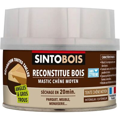 Sinto chêne moyen 170ml - Mastic bois avec durcisseur - Publicité Sinto chêne moyen 170ml - Mastic bois avec durcisseur - Publicité