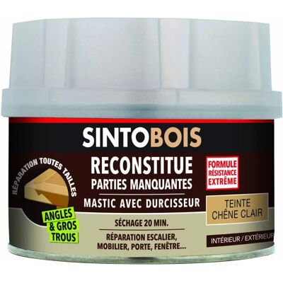 Sinto chêne clair 170ml - Mastic bois avec durcisseur - Publicité Sinto chêne clair 170ml - Mastic bois avec durcisseur - Publicité