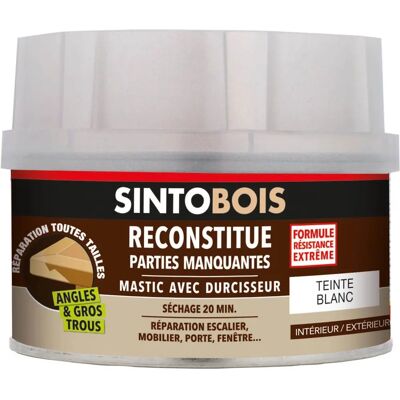 Sinto Mastic bois blanc 500ml - Mastic bois - Publicité Sinto Mastic bois blanc 500ml - Mastic bois - Publicité
