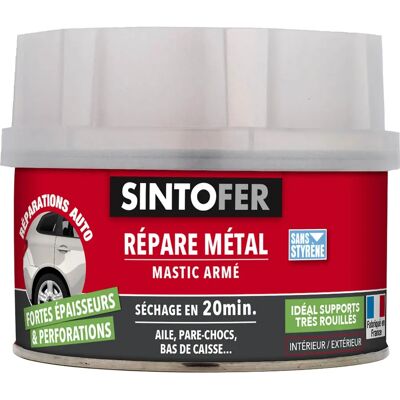 Sinto Mastic et Durcisseur - 550g - Réparation Métal - Publicité Sinto Mastic et Durcisseur - 550g - Réparation Métal - Publicité