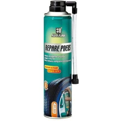 ABEL AUTO 400ml Kit de réparation de pneus - Voiture, Moto - Publicité ABEL AUTO 400ml Kit de réparation de pneus - Voiture, Moto - Publicité