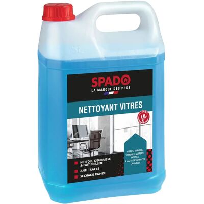 Spado Nettoyant Vitres - 5L - Cyan - Professionnel - Publicité Spado Nettoyant Vitres - 5L - Cyan - Professionnel - Publicité