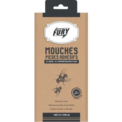 Fury Trappole adesive per mosche - Confezione da 4 custodie Fury Trappole adesive per mosche - Confezione da 4 custodie