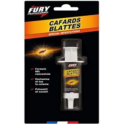 Gel Anti-cafards Fury En Seringue - 10g - Publicité Gel Anti-cafards Fury En Seringue - 10g - Publicité