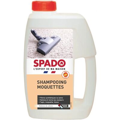 Shampoing revitalisant pour moquettes Spado - 1L - Publicité Shampoing revitalisant pour moquettes Spado - 1L - Publicité