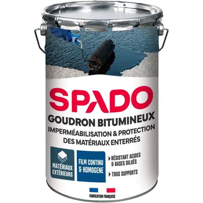 Spado Alquitrán Mineral 4L Lata - Protector de superficies exteriores Spado Alquitrán Mineral 4L Lata - Protector de superficies exteriores