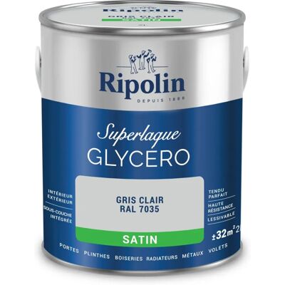 Pintura Satinada Gris Claro RIPOLIN Interior/Exterior - 2 L Pintura Satinada Gris Claro RIPOLIN Interior/Exterior - 2 L