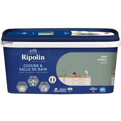 Peinture RIPOLIN Vert Nobile pour murs, plafonds, radiateurs - Peinture - Publicité Peinture RIPOLIN Vert Nobile pour murs, plafonds, radiateurs - Peinture - Publicité