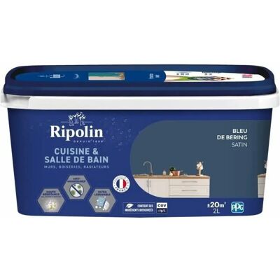 RIPOLIN Bering Blue 2 L Peinture murs et plafonds - Peinture - Publicité RIPOLIN Bering Blue 2 L Peinture murs et plafonds - Peinture - Publicité
