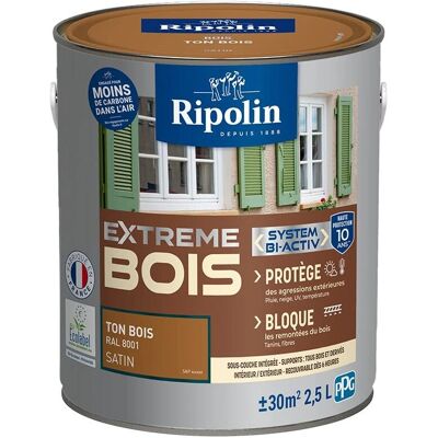 Peinture Ripolin Pour Bois Intérieur Extérieur Satin 2,5L - Publicité Peinture Ripolin Pour Bois Intérieur Extérieur Satin 2,5L - Publicité