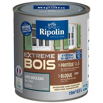 Peinture Ripolin Extreme Bois microporeuse satin 0,5L - Peinture - Publicité Peinture Ripolin Extreme Bois microporeuse satin 0,5L - Peinture - Publicité
