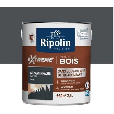 Ripolin Anthrazitgraue Innen- und Außenholzfarbe - Lack Ripolin Anthrazitgraue Innen- und Außenholzfarbe - Lack