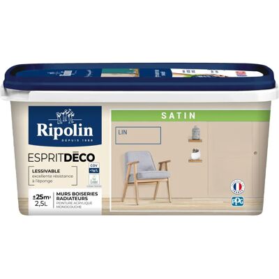 Pennellatura satinata lino Ripolin - 2,5L - Pittura Pennellatura satinata lino Ripolin - 2,5L - Pittura