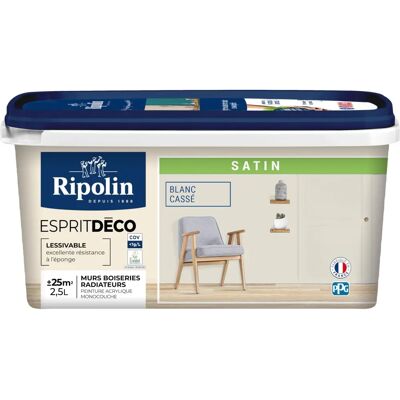Pittura murale RIPOLIN bianca - Tutte le stanze - Satin 2,5L Pittura murale RIPOLIN bianca - Tutte le stanze - Satin 2,5L