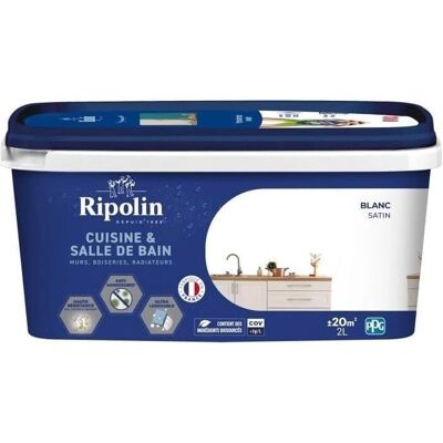 Peinture blanche RIPOLIN pour murs, boiseries, plafonds et radiateurs - Peinture - Publicité Peinture blanche RIPOLIN pour murs, boiseries, plafonds et radiateurs - Peinture - Publicité