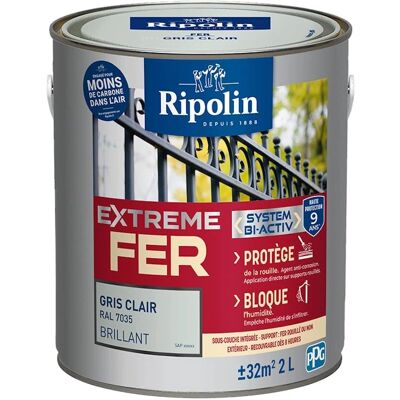 Peinture métal extérieur Ripolin Gris clair - Peinture - Publicité Peinture métal extérieur Ripolin Gris clair - Peinture - Publicité