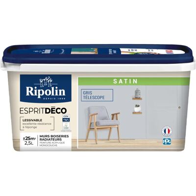 Ripolin Vernice Satinata Grigia per Pareti - Uso Interno Ripolin Vernice Satinata Grigia per Pareti - Uso Interno