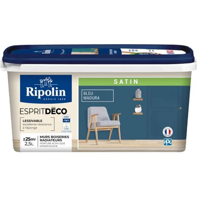 Ripolin Satin Wandfarbe - 2,5L - Für Wände & Heizkörper Ripolin Satin Wandfarbe - 2,5L - Für Wände & Heizkörper