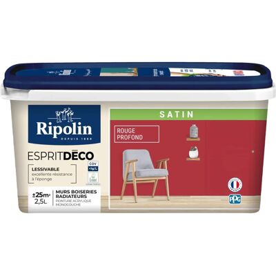 Ripolin Esprit Deco RGE Profond - Acabado satinado - 2,5L - Pintura Ripolin Esprit Deco RGE Profond - Acabado satinado - 2,5L - Pintura