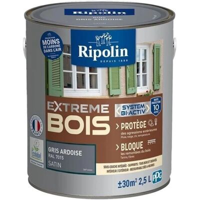 Peinture pour Bois - Intérieur/Extérieur - Satin - Gris Ardoise - Publicité Peinture pour Bois - Intérieur/Extérieur - Satin - Gris Ardoise - Publicité