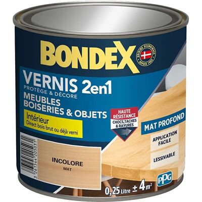 Bondex Vernis Incolore Mat - 446429 - Publicité Bondex Vernis Incolore Mat - 446429 - Publicité