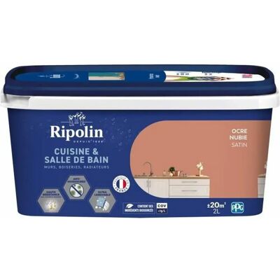 RIPOLIN - Ocre Nubie - 2 L - Peinture - Murs, boiseries, plafonds, radiateurs - Publicité RIPOLIN - Ocre Nubie - 2 L - Peinture - Murs, boiseries, plafonds, radiateurs - Publicité