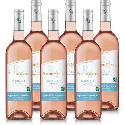 Roche Mazet - Pays d'Oc Merlot - Rosé Sec - 0.75L - Vin - Publicité Roche Mazet - Pays d'Oc Merlot - Rosé Sec - 0.75L - Vin - Publicité