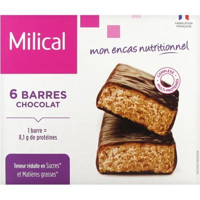 Barres Hyperprotéinées Milical au Chocolat - Collation Minceur - Publicité Barres Hyperprotéinées Milical au Chocolat - Collation Minceur - Publicité