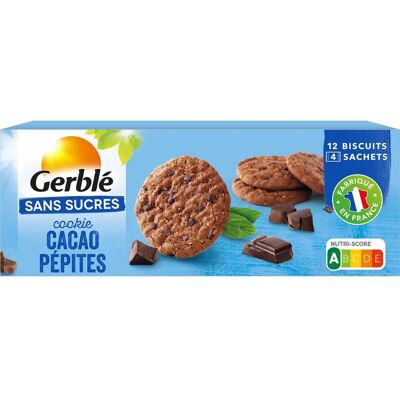 Gerblé - Cookies Cacao Pépites sans sucre x6 - Snack - Plusieurs couleurs - Taille unique - Cookies - Publicité Gerblé - Cookies Cacao Pépites sans sucre x6 - Snack - Plusieurs couleurs - Taille unique - Cookies - Publicité