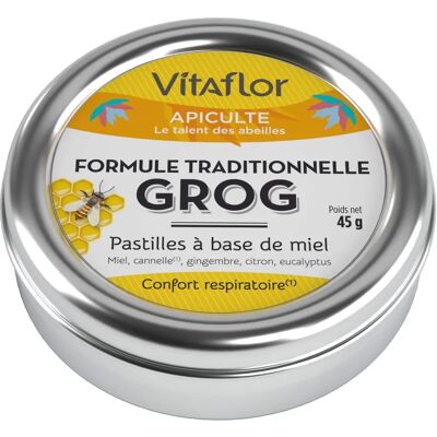 Pastilles Grog Vitaflor - Soulagement respiratoire naturel - Publicité Pastilles Grog Vitaflor - Soulagement respiratoire naturel - Publicité