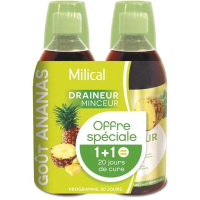 Milical Draineur Ultra Ananas 500Ml - Minceur - Compléments Alimentaires - MILICAL - Publicité Milical Draineur Ultra Ananas 500Ml - Minceur - Compléments Alimentaires - MILICAL - Publicité