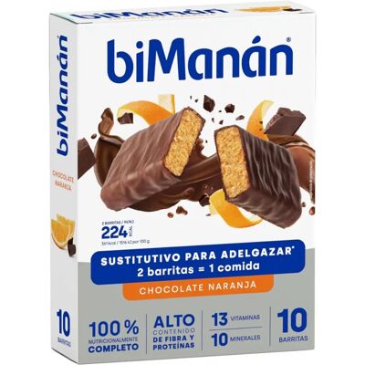 biManán BeSlim Barritas Chocolate Naranja - Sustitutivos de comida biManán BeSlim Barritas Chocolate Naranja - Sustitutivos de comida