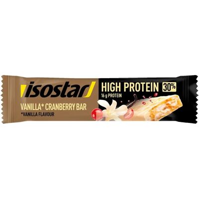Isostar - High Protein 30 - Vanille cranberry - 55 g - Protein bar - Publicité Isostar - High Protein 30 - Vanille cranberry - 55 g - Protein bar - Publicité