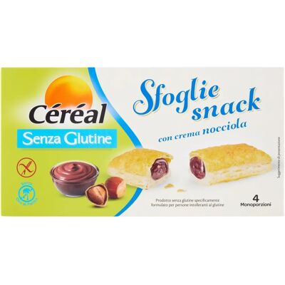 Sfoglia senza glutine alla crema di nocciola - Spuntino Sfoglia senza glutine alla crema di nocciola - Spuntino