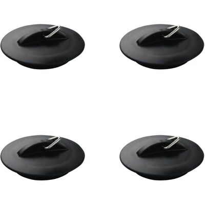 Set de 4 Bouchons d'Évier Fackelmann - Noir, 6cm - Évier & Lavabo - Publicité Set de 4 Bouchons d'Évier Fackelmann - Noir, 6cm - Évier & Lavabo - Publicité