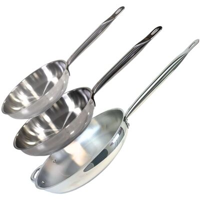 Set de Poêles en Inox Elo 24/28/32cm Set de Poêles en Inox Elo 24/28/32cm
