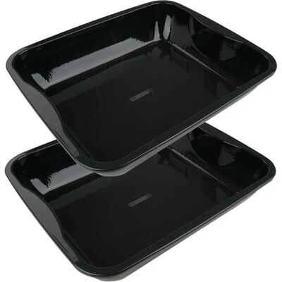 Set di 2 teglie da forno in acciaio smaltato FM Professional - 40x34cm Set di 2 teglie da forno in acciaio smaltato FM Professional - 40x34cm