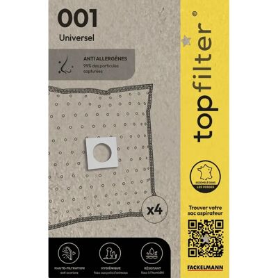 TopFilter Modelo 64001 - Juego de 4 bolsas de aspiradora TopFilter Modelo 64001 - Juego de 4 bolsas de aspiradora