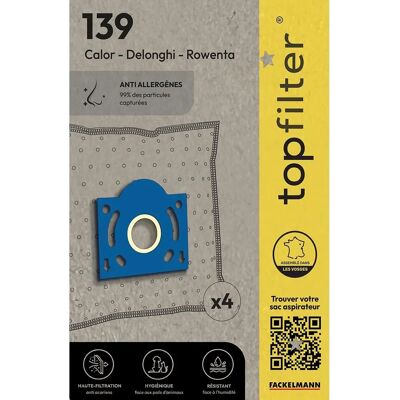 TopFilter Set van 4 stofzuigerzakken - Stofzuigerzakken TopFilter Set van 4 stofzuigerzakken - Stofzuigerzakken