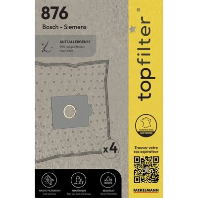 Zestaw 4 worków do odkurzacza TopFilter Zestaw 4 worków do odkurzacza TopFilter