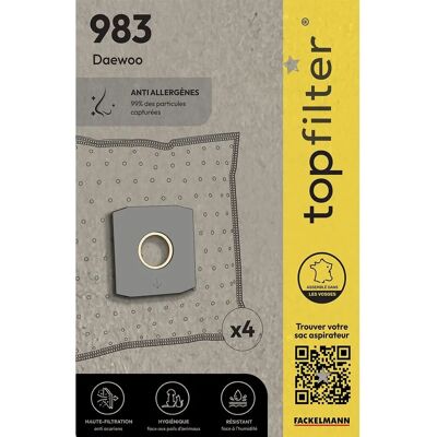 TopFilter Worki do odkurzacza Daewoo - Zestaw 4 TopFilter Worki do odkurzacza Daewoo - Zestaw 4