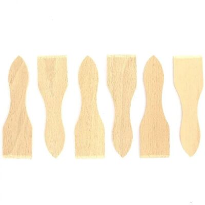 Set van 6 houten raclette spatels Fackelmann Wood Edition Set van 6 houten raclette spatels Fackelmann Wood Edition