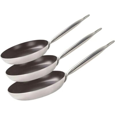 Ensemble de 3 poêles en céramique Elo - Ustensiles de cuisine Ensemble de 3 poêles en céramique Elo - Ustensiles de cuisine